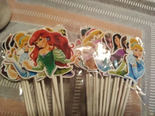 12 Pcs, princess Cupcake Toppers Kids Birthday Party Supplies. gallery