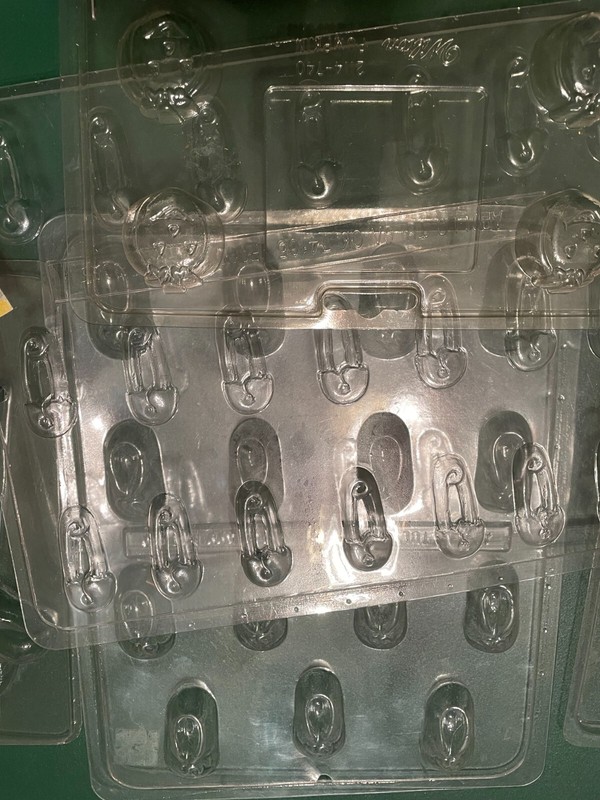 12 Plastic Candy Chocolate Molds + Napkins Cups Coasters gallery