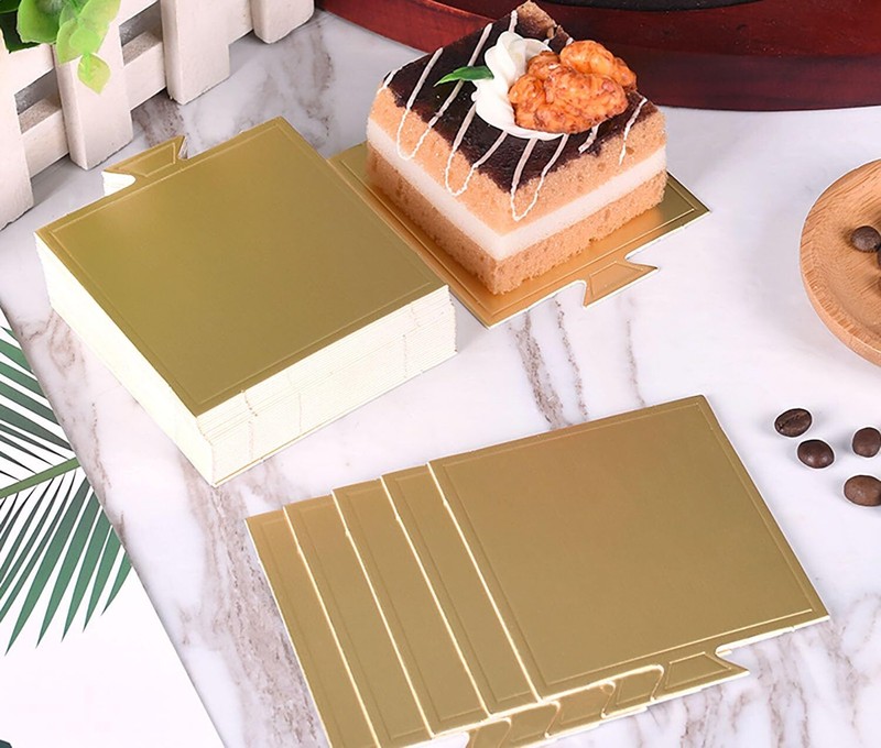 3.1" Mini Cake Base 200Pcs Square Cardboard Perfect for Cake Decorating Cake ... gallery