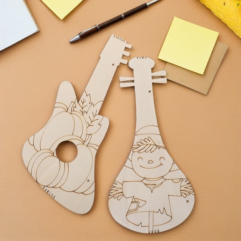8 Pcs Guitar Wall Art Decor Ornament Cutout Beginner for Kids Home gallery