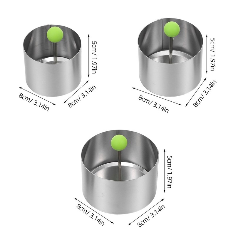 3 Pcs Circle Mousse Mold Cooking Cake Food Molds for Plating gallery