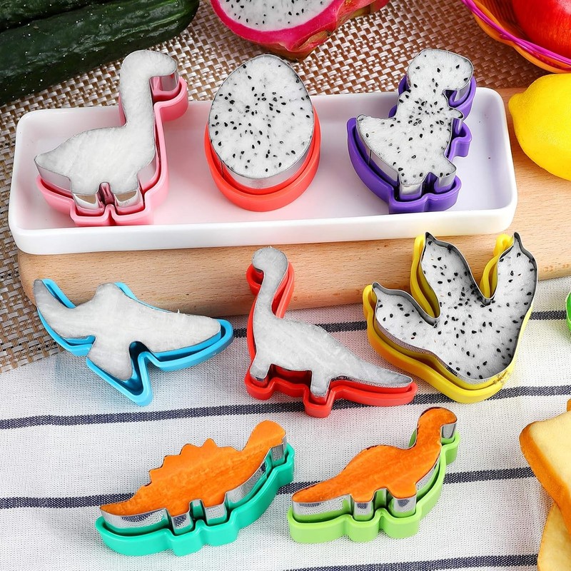 8pcs Dinosaur Cookie cutters,Stainless Steel Sandwich Cutters Cookie Cutters Veg gallery