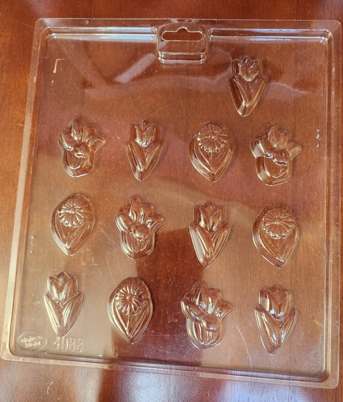 7 Chocolate Candy Molds. Spring, Easter, Rabbit, Lamb, Cross, Eggs, Flowers gallery
