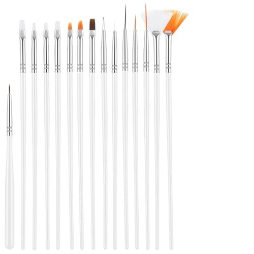 JJUNW 15 PCS Cake Decorating Brushes, Sugar Cookie Decorating Brushes Kit White gallery
