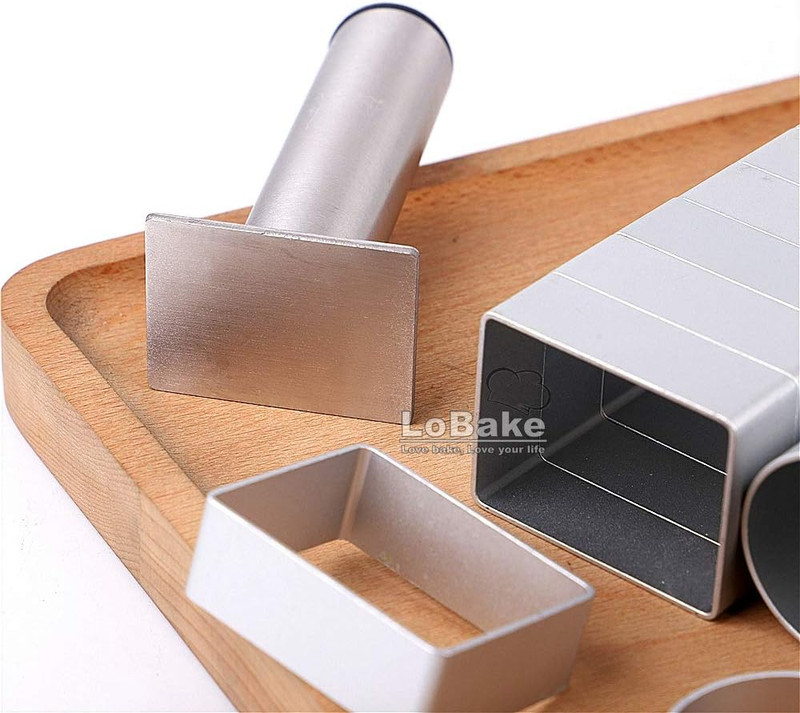 2 Units Pineapple and Rectangle Aluminium Cookie Biscuit Mold with Stainless Ste gallery