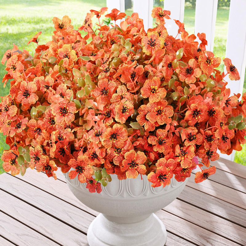 Waipfaru 36 Bundles Artificial Flowers For Outdoor Indoor Faux Outdoor Plastic