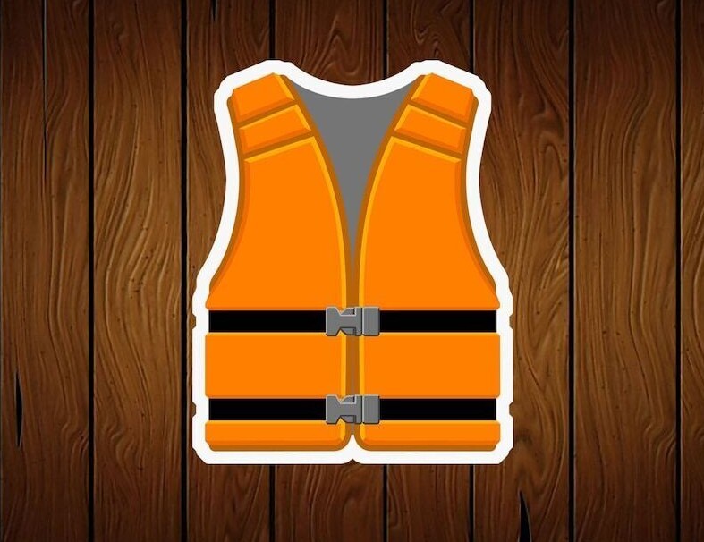 Life Vest Jacket Cookie Cutter - 3D Printed - Food Safe PLA Plastic