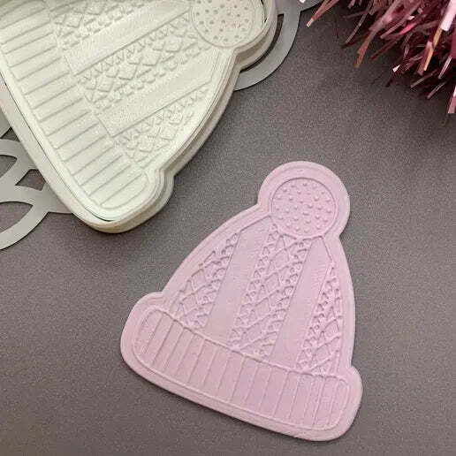 Christmas wooly hat cookie cutter winter wonderland Christmas in July