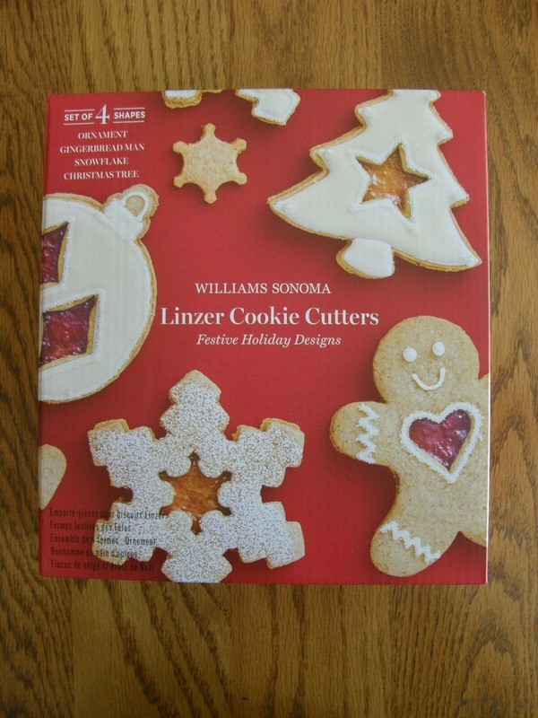 Set 4:Williams Sonoma Holiday Christmas Linzer / Stained Glass Cookie Cutter Kit