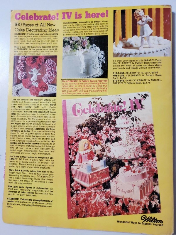 Vintage The Wilton Yearbook Of Cake Decorating 1978 Beautiful Cakes 196 Pages gallery