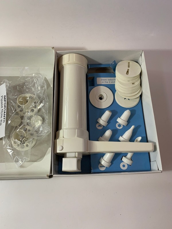 New Unused Hutzler Model 695 Easy Action Cookie Press and Food Decorator gallery