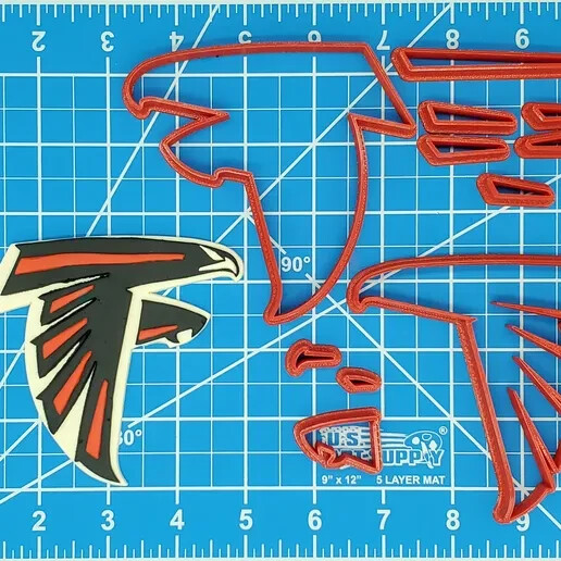 Atlanta Falcons Multipiece Fondant Cookie Cutter Set Multiple Sizes