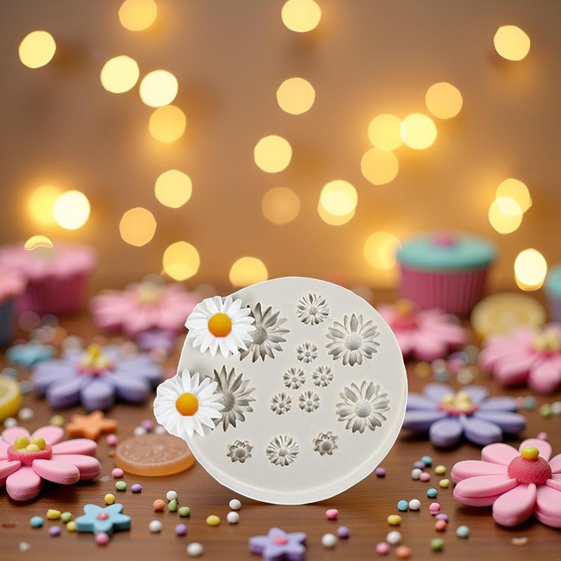 Daisy Silicone Flower Molds Fondant Candy Chocolate Making Moulds Set gallery