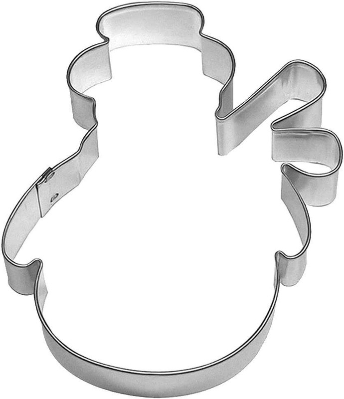 Snowman with Scarf Christmas 4.25” Cookie Cutter Metal