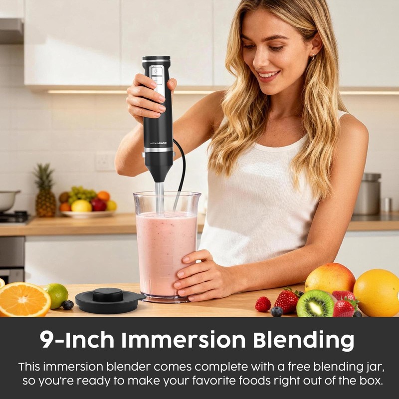 2-In-1 Hand Mixer Immersion Blender Handheld, Portable Hand Blender Mixer wit... gallery