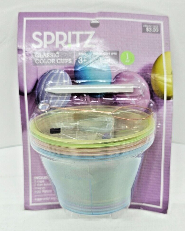 Spritz Classic Easter Color Cups Egg Decorating Kit with Less Mess Fun for Kids