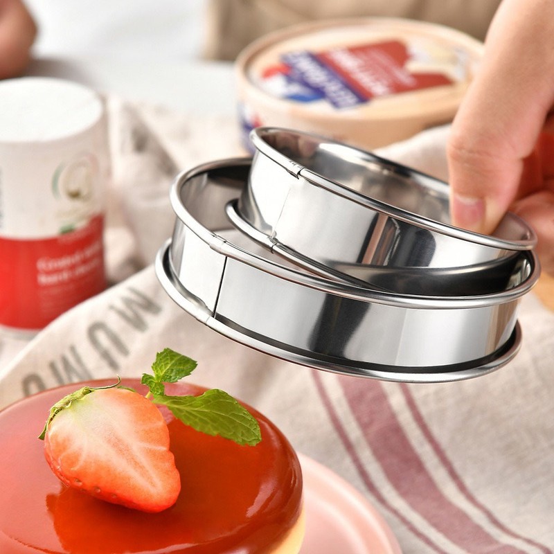 High-Quality Sturdy Reliable Practical Polished Stainless Steel Mousse Rings Set gallery