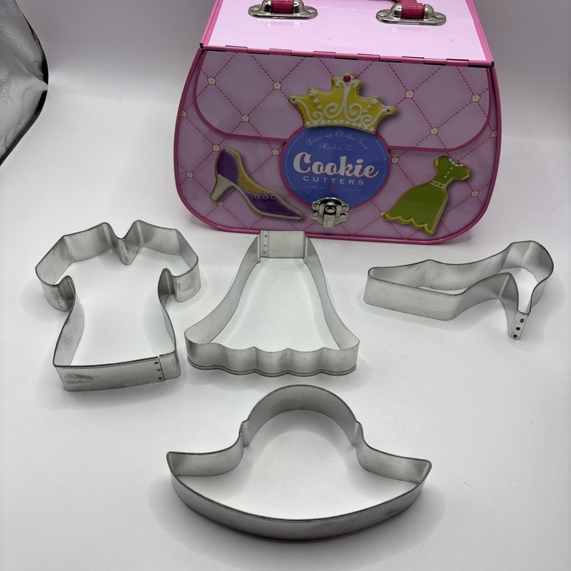 Williams Sonoma Cookie Cutter Set Girl Princess Clothing Birthday Fashion Purse gallery