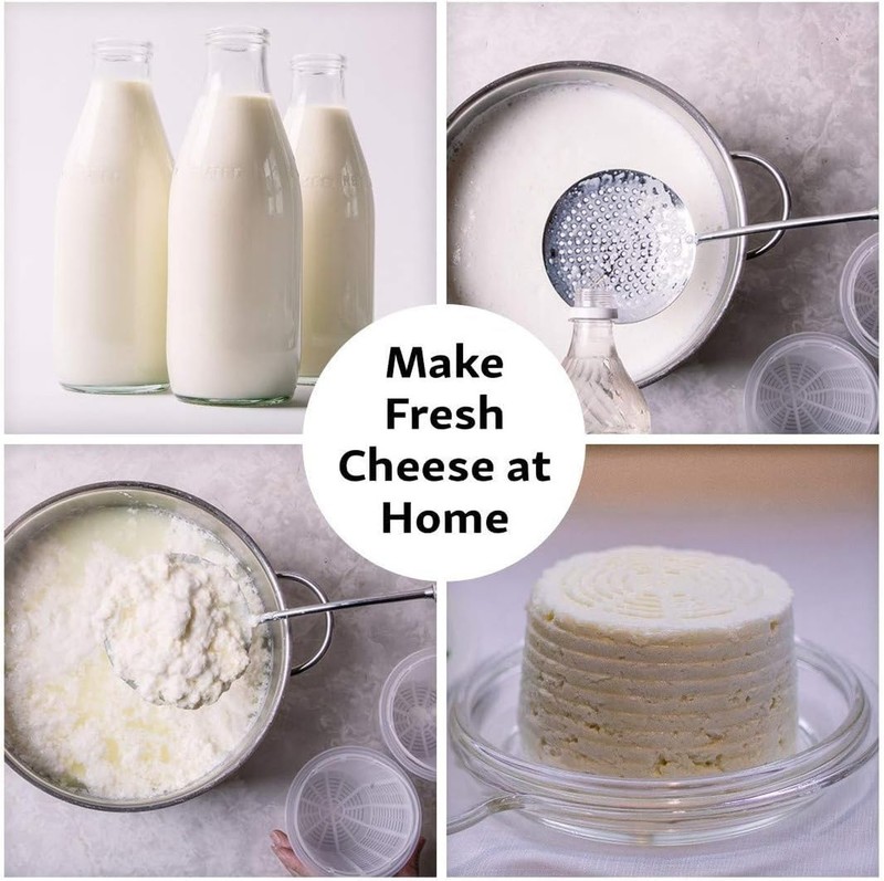 Cheesemaking Molds - Ricotta Cheese Draining Baskets for Home Cheese making M... gallery