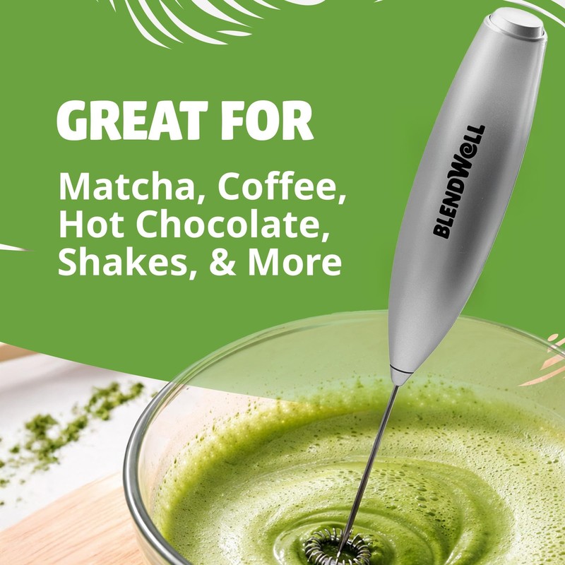 Electric Milk Frother for Matcha and Coffee, Handheld Battery Operated Drink ... gallery