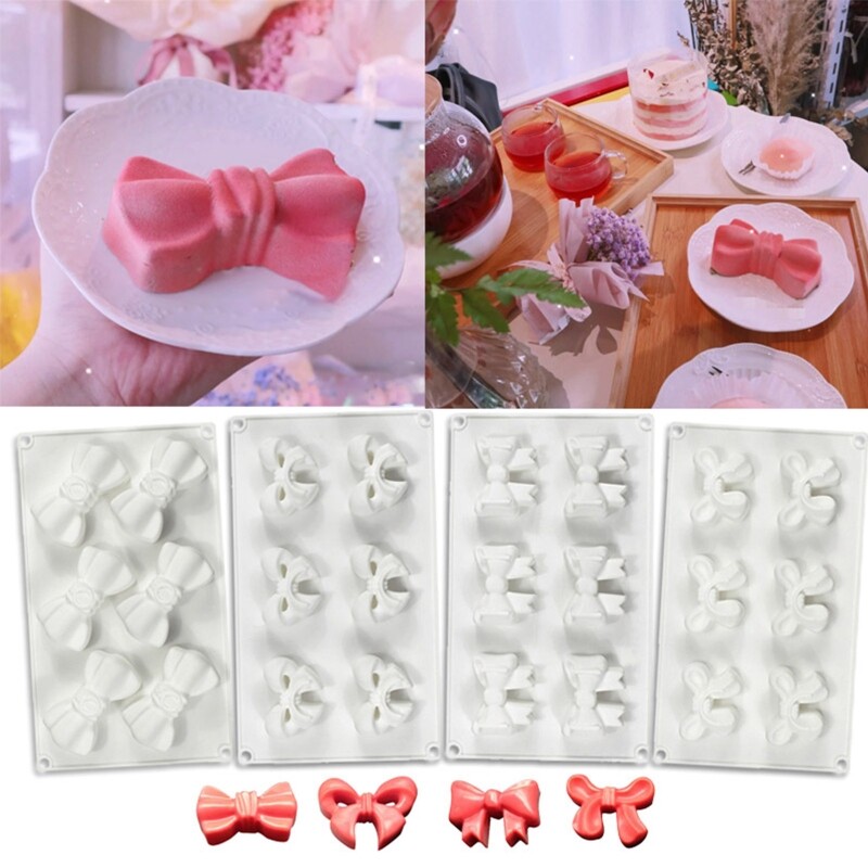 Exquisite for Creative Bowknot Mold Cake Chocolate Soap Decorating Tool Gift gallery