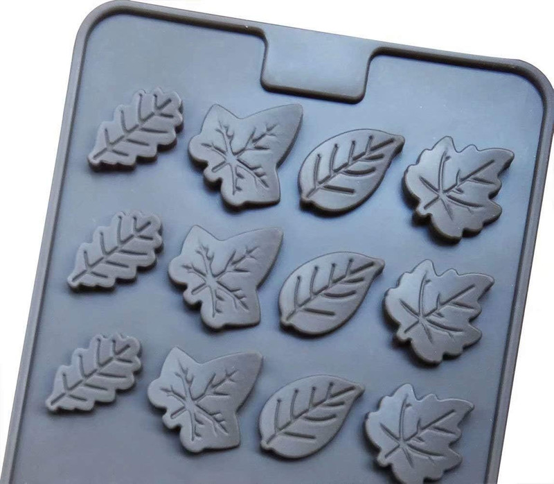 2 PSC 24-cavity Leaf Shape Silicone Mold for Making Soap, Candle, Candy, Chocola