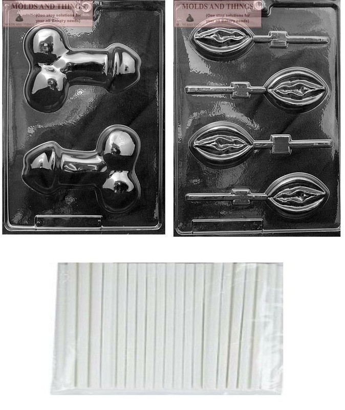 SHORT AND STUBBY Adult Chocolate Candy Mold & Lady Lolly Adult Candy Mold