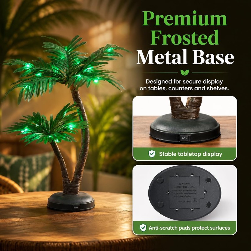 Spirit Star Christmas Center 24 Lighted Palm Tree Decor Tropical Tabletop Led gallery