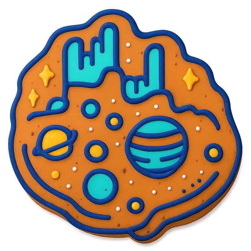 Aurora Borealis Solar System Cookie Cutter & Stamp, Fondant & Clay - 4x3.8 gallery