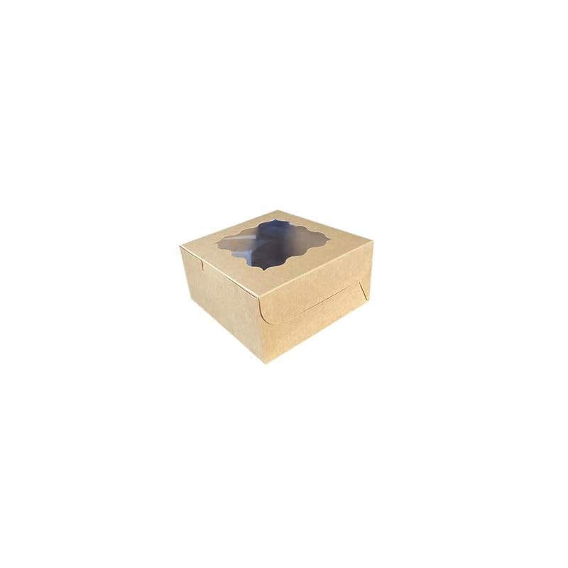 48pcs Small Bakery Boxes with Window - 6x6x3 Treat, Pastry, Dessert, Cookie Boxe gallery