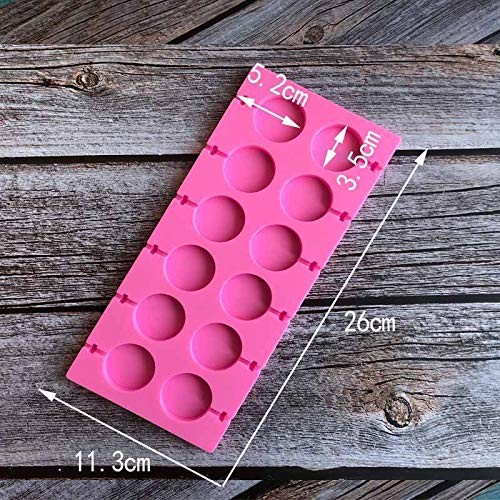 Silicone Lollipop Molds 12 Capacity Round Pink Chocolate Candy With 50 Sticks gallery
