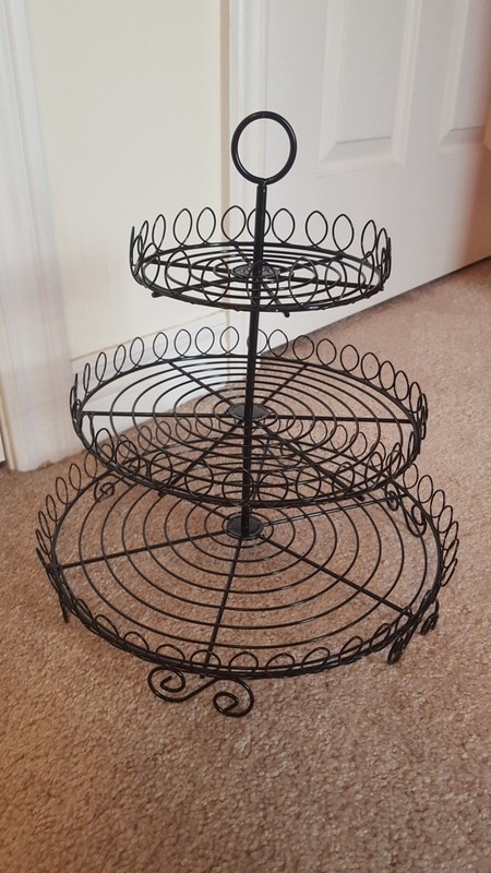 Stokes 3 Tier Black Spiral Cupcake Stand