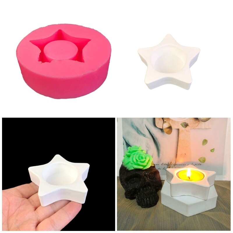 DIY Star Shape Hodler Silicone Mould Candlestick Holder Exploy Casting gallery