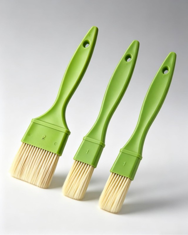 Pastry Brush-Basting Brush Food Grade for Cooking 1 inch, 2 Green