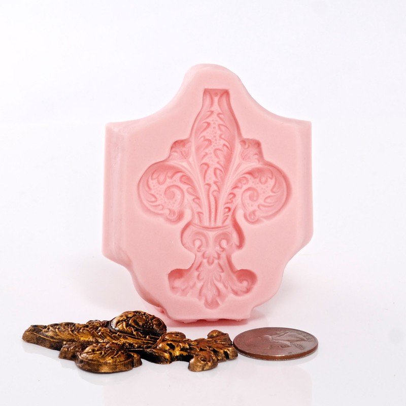 Silicone Mold Fleur De Lis - Food Safe Fondant Chocolate Resin Clay Mold (762) gallery
