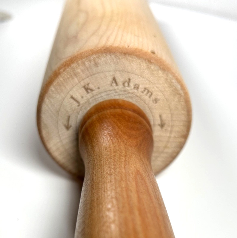 Wooden Rolling Pin JK Adams Dorset, Vermont Maple Lg 21” USA NWOT gallery