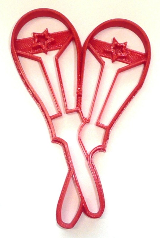 MARACAS WITH PUERTO RICAN FLAG CARIBBEAN MUSIC SHAKERS COOKIE CUTTER USA PR3755