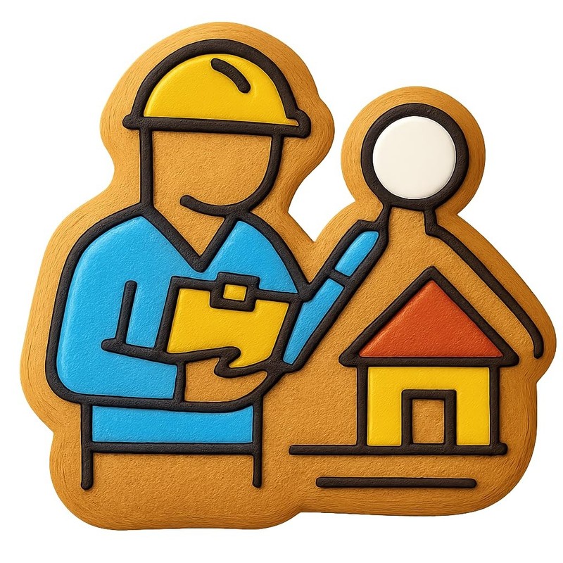Inspecting Site General Contractor Cookie Cutter & Stamp, Fondant & Cla - 4x3.9" gallery