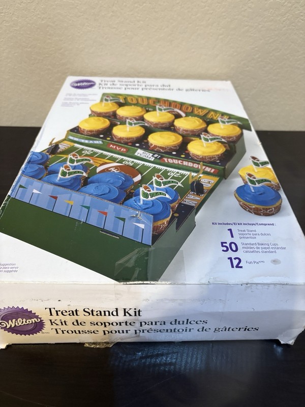 Wilton Football Themed Treat Stand Kit 1-Treat Stand 50-Baking Cups 12-Fun Picks gallery