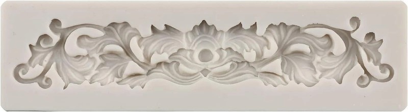 Baroque Style Curlicues Scroll Lace Silicone Fondant Molds Relief Flower Molds F gallery