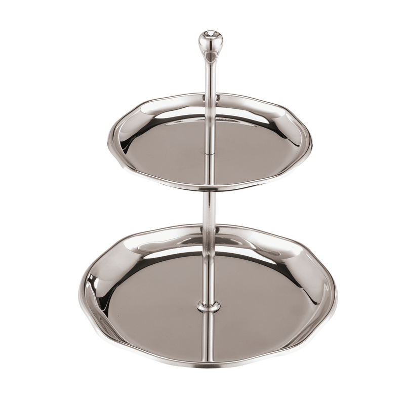 Paderno Sambonet 2-Tier Cake Stand Stainless Steel Buffet Pastry