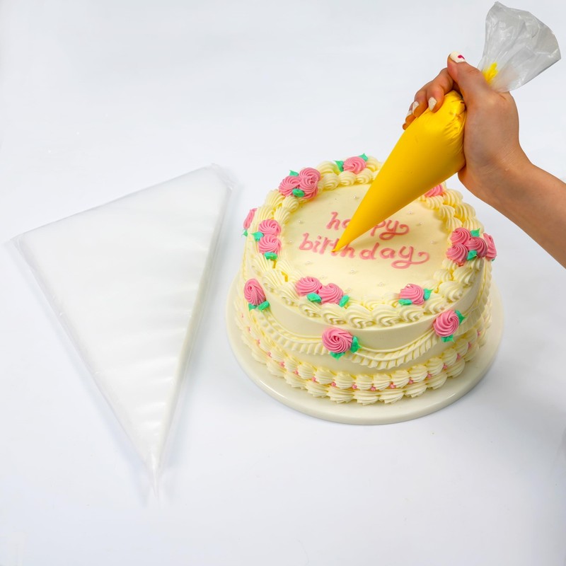 Piping Bags, 50pcs 12 Inch Disposable Anti-Burst Cake Decorating Bags, Non-Sl…