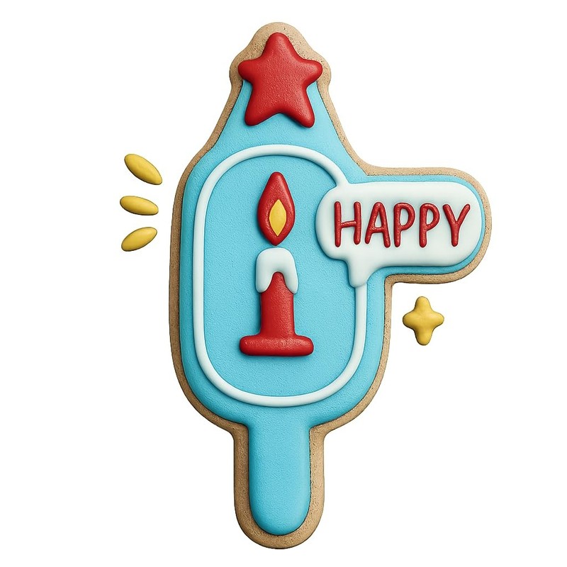 Corn Dog Celebration Birthday Cookie Cutter & Stamp, Fondant & Clay - 4x2.2 gallery