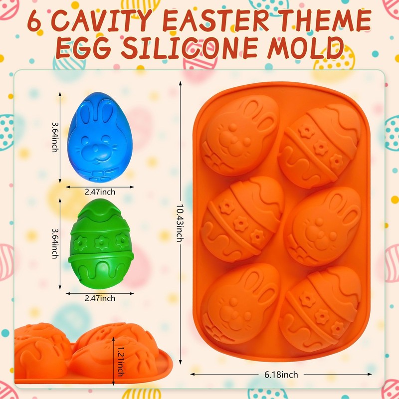 3Pcs Easter Egg Molds for Chocolate Candy, Jumbo Easter Egg Shaped Chocolate ... gallery