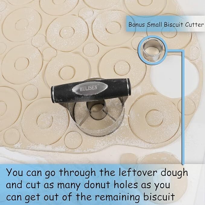 Cortador de donas con centro extraíble, cortador de donas de acero inoxidable. gallery