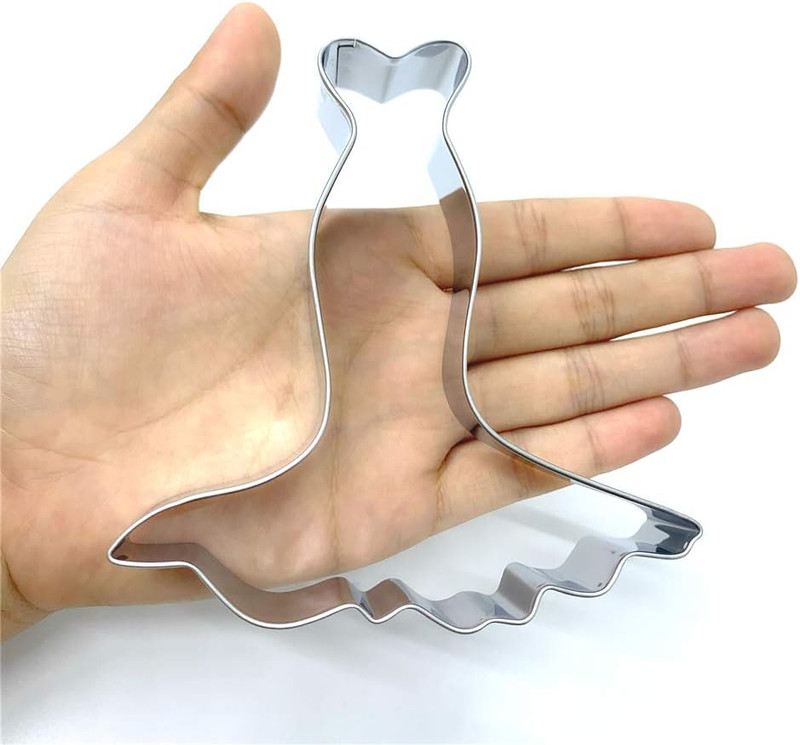 Wedding Dress Cookie Cutter for Wedding/Engagement - 4 X 4.3 Inches - Stainless gallery
