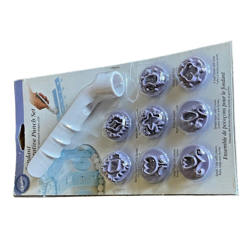 Wilton Fondant Decorative Punch Set 8 Designs NOS gallery