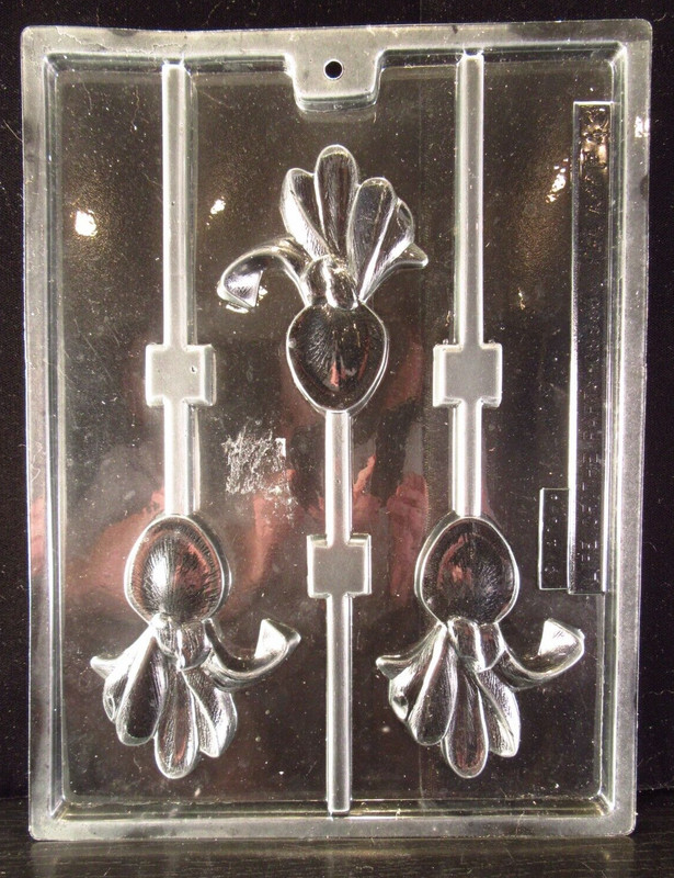 3 Plastic Floral Chocolate Candy Lollipop Molds East Coast 1986, Life of the Par gallery