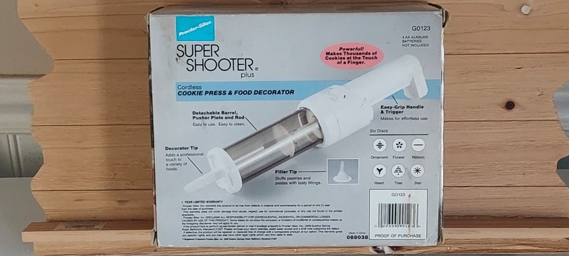Proctor Silex Super Shooter Plus Cordless Cookie Press & Food Decorator (G0123) gallery