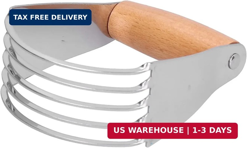 Pastry Cutter, Stainless Steel Dough Cutter, Pastry Blender with 5 Heavy Duty Bl